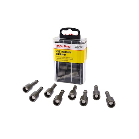 Toolpro 516 in Nut Setter 134 in Length in Interlocking Storage Box 8Pack, 8PK TP60670